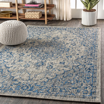 Rozetta Boho Medallion Textured Weave Indoor/outdoor Area Rug